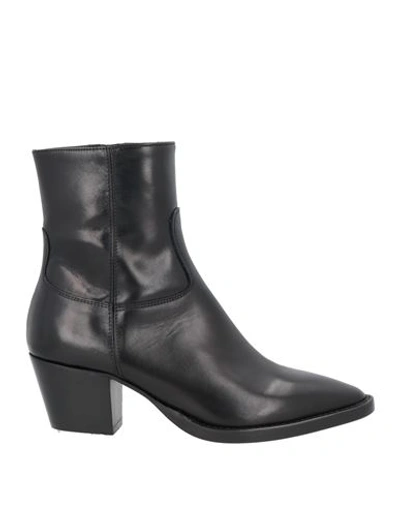 Shop Anna F . Woman Ankle Boots Black Size 8 Calfskin