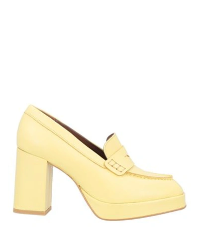 Shop Alohas Woman Loafers Yellow Size 7.5 Soft Leather