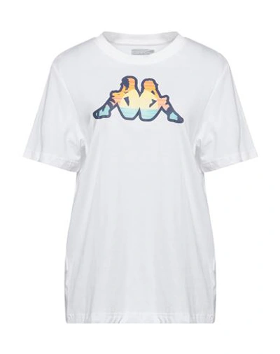 Shop Kappa Woman T-shirt White Size Xs Cotton