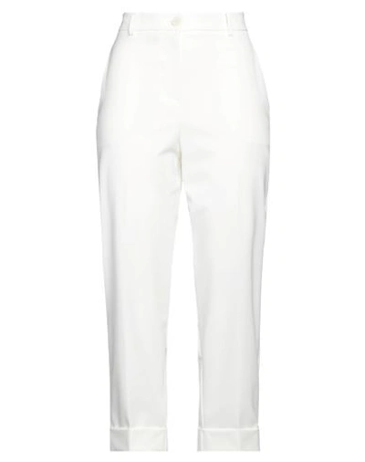 Shop Patrizia Pepe Woman Pants White Size 6 Polyester, Viscose, Elastane