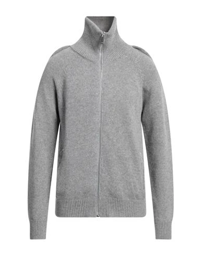 14bros Man Cardigan Grey Size Xl Virgin Wool In Grey