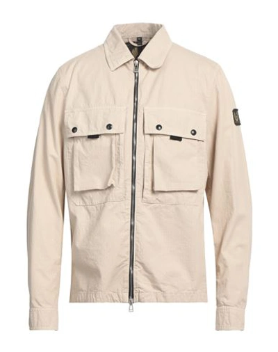 Shop Belstaff Man Jacket Beige Size Xl Cotton
