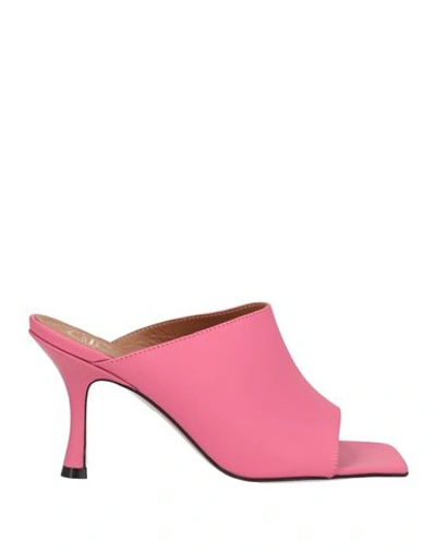 Shop Atp Atelier Woman Sandals Pink Size 6 Cowhide