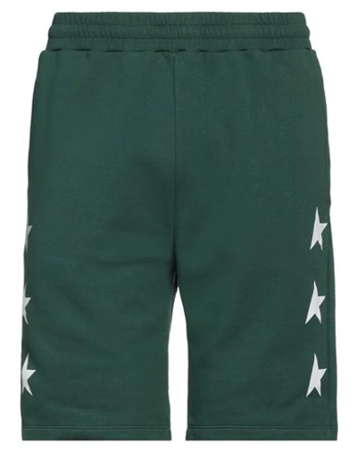 Shop Golden Goose Man Shorts & Bermuda Shorts Dark Green Size M Cotton