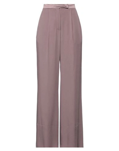 Shop Sfizio Woman Pants Mauve Size 4 Acetate, Viscose In Purple