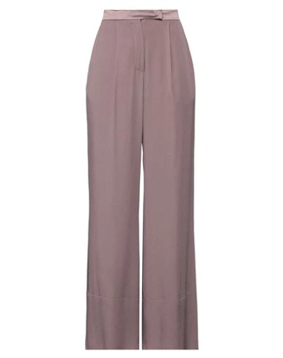 Sfizio Studio Woman Pants Mauve Size 4 Acetate, Viscose In Purple