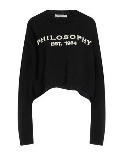 Shop Philosophy Di Lorenzo Serafini Woman Sweater Black Size 6 Virgin Wool