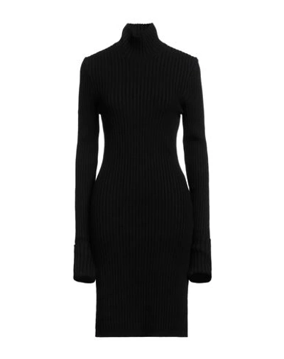 Shop Paco Rabanne Rabanne Woman Midi Dress Black Size L Wool, Polyamide, Elastane