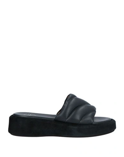 Atp Atelier Woman Sandals Black Size 7 Soft Leather In Black