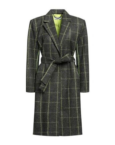 Jijil Woman Overcoat & Trench Coat Military Green Size 8 Wool, Acrylic, Polyester, Cotton In Green