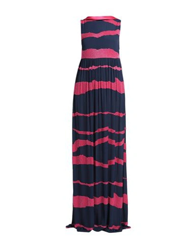 Shop Elisabetta Franchi Woman Maxi Dress Fuchsia Size 12 Viscose, Polyester In Pink