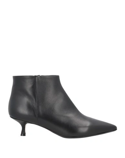 Shop Anna F . Woman Ankle Boots Black Size 8 Calfskin