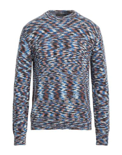 Shop Daniele Fiesoli Man Sweater Blue Size Xl Merino Wool, Polyamide
