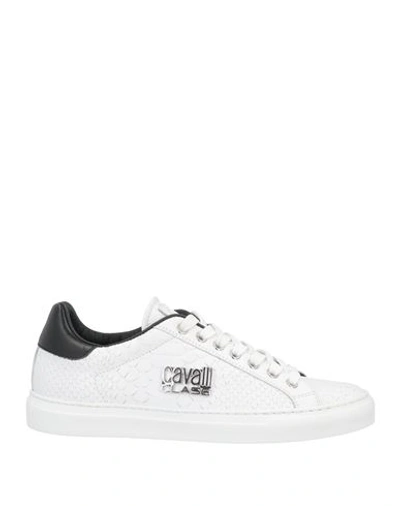 Shop Cavalli Class Woman Sneakers White Size 6 Soft Leather