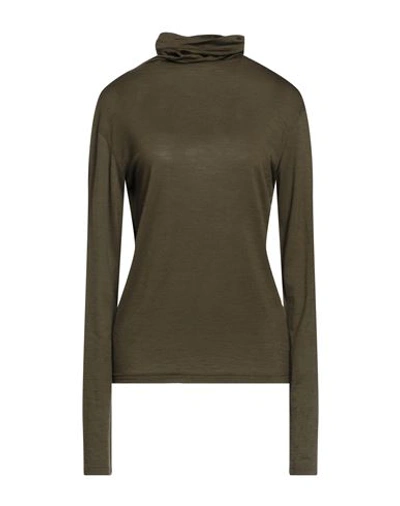 Shop Aspesi Woman T-shirt Military Green Size Xl Wool