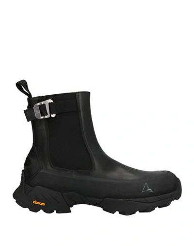Roa Buckle-detail Chunky Boots In Black