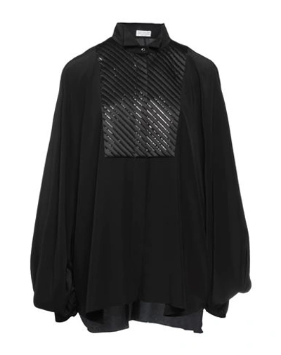 Shop Brunello Cucinelli Woman Shirt Black Size M Silk, Polyester, Elastane