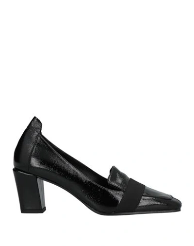 Daniele Ancarani Woman Loafers Black Size 10 Soft Leather In Black