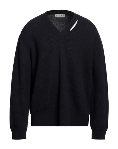 Shop Paura Man Sweater Midnight Blue Size Xs Wool
