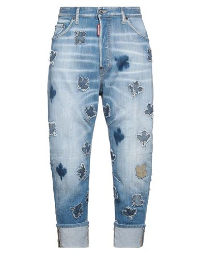 Shop Dsquared2 Man Jeans Blue Size 36 Cotton, Elastane