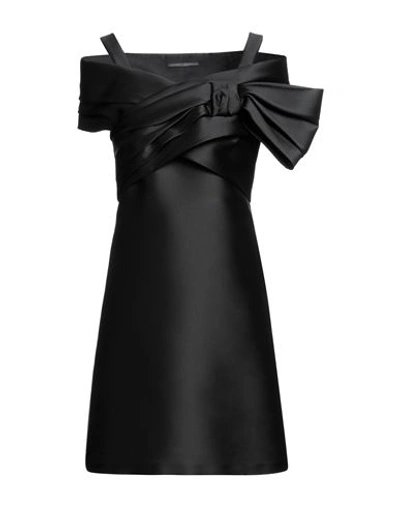 Alberta Ferretti Woman Mini Dress Black Size 6 Polyester, Silk In Black