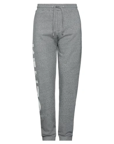 Shop Kenzo Man Pants Lead Size M Cotton In Grey
