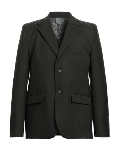 Vtmnts Man Blazer Military Green Size M Virgin Wool, Elastane In Green