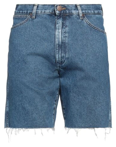 Shop Wrangler Man Denim Shorts Blue Size 31 Cotton