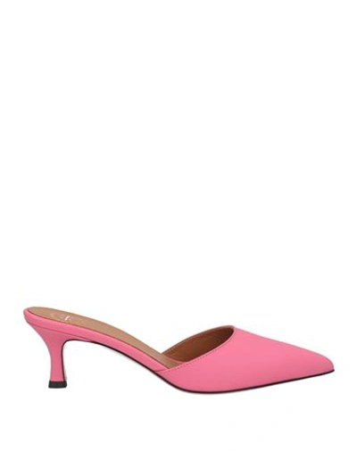 Shop Atp Atelier Woman Mules & Clogs Pink Size 8 Cowhide