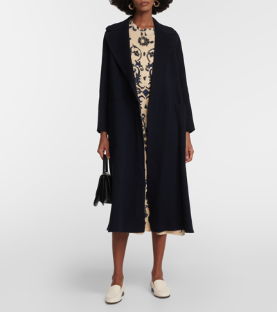 Shop 's Max Mara Paolore Wool Robe Coat In Black