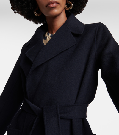 's Max Mara Paolore Wool Robe Coat In Black
