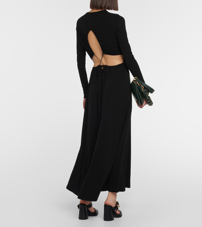 Shop Proenza Schouler White Label Cutout Jersey Maxi Dress In Black