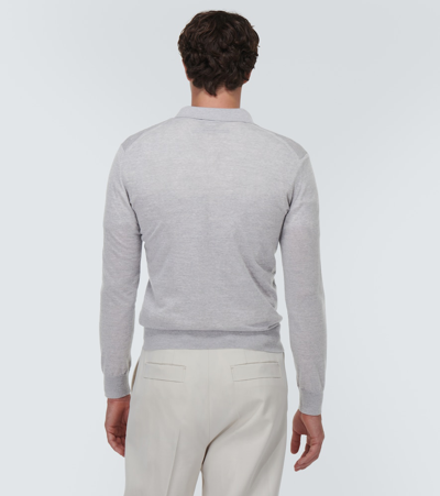 Shop Zegna High Performance Wool Polo In Grey
