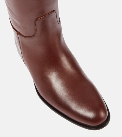 Etro Leather High-knee Boots In Brown