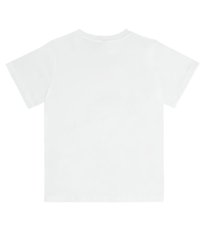 Shop Stella Mccartney Logo Cotton T-shirt In White