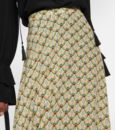 Shop Etro Printed High-rise Maxi Skirt In Multicoloured