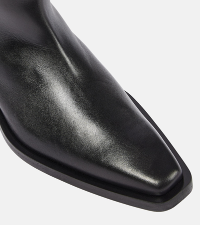 Shop Proenza Schouler Bronco Leather Knee-high Boots In Black