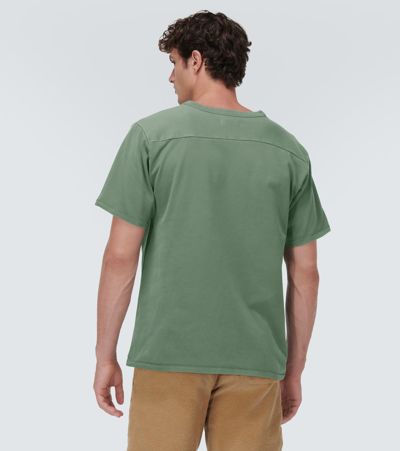 Shop Erl Knit Cotton T-shirt In Green