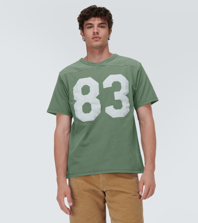 Shop Erl Knit Cotton T-shirt In Green