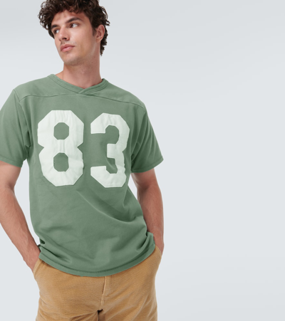 Shop Erl Knit Cotton T-shirt In Green