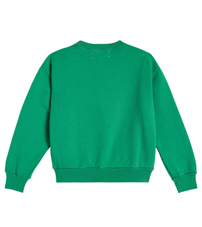 Shop The Animals Observatory Bear Printed Cotton Sweatshirt In Green