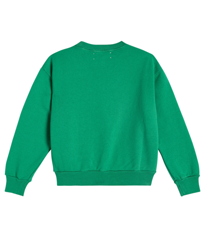 The Animals Observatory Printed Cotton Crewneck Sweatshirt In Green