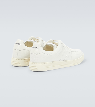Shop Tom Ford Radcliffe Leather Sneakers In Neutrals