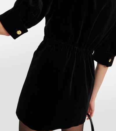 Shop Blazé Milano Anyway Cotton Velvet Blazer Dress In Black