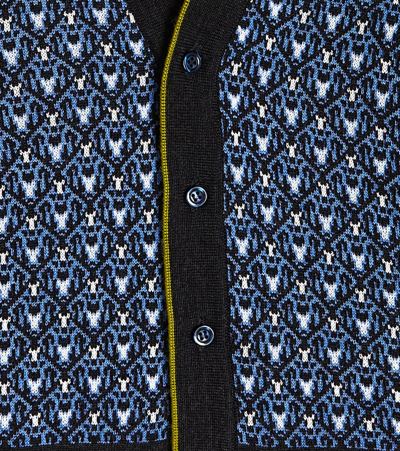 Paade Mode Wool-blend Cardigan In Blue