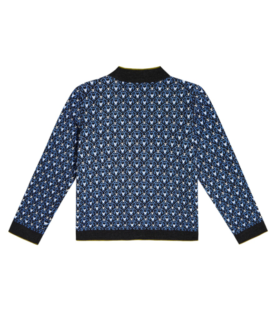 Shop Paade Mode Wool-blend Cardigan In Blue