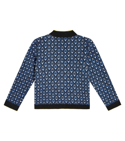 Paade Mode Wool-blend Cardigan In Blue