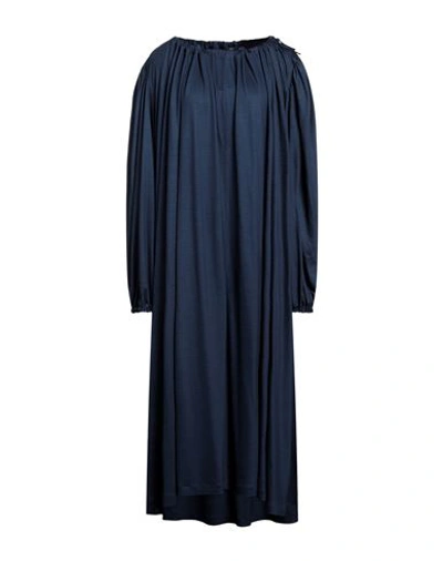 Shop Sofie D'hoore Woman Midi Dress Navy Blue Size 6 Wool