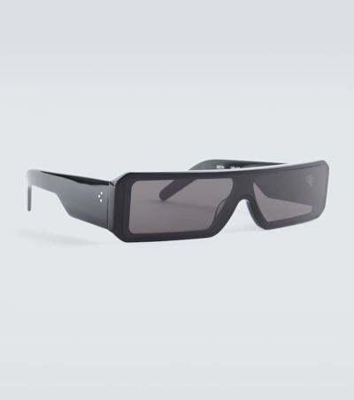 Rick Owens Rectangle Framed Sunglasses In Black