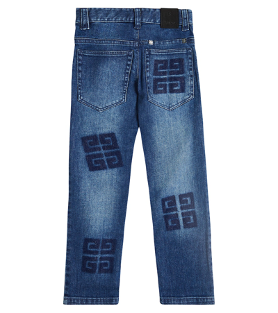 Shop Givenchy 4g Mid-rise Straight Jeans In Blue